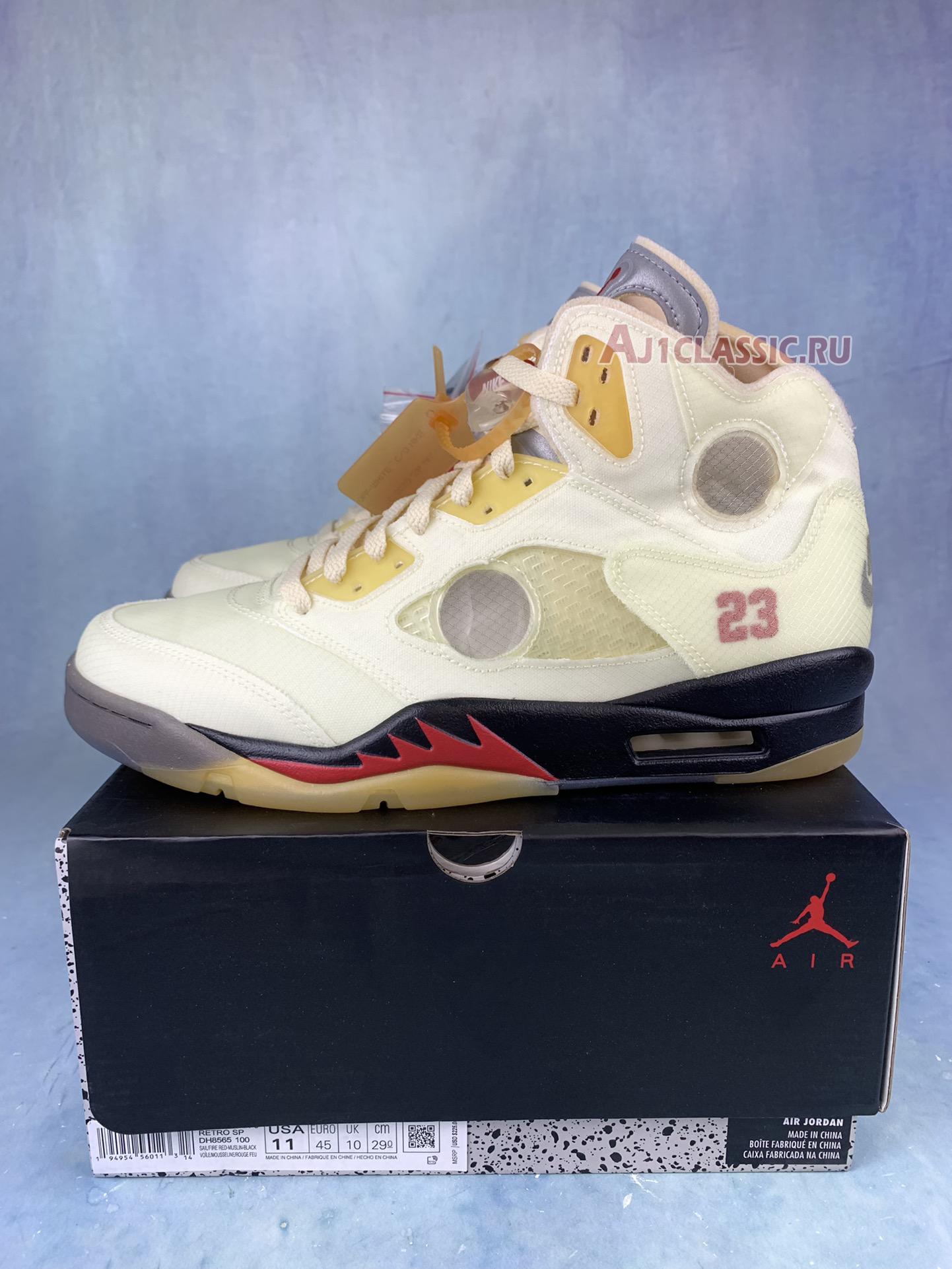 New Off-White x Air Jordan 5 SP "Sail" DH8565-100-1 Shoes