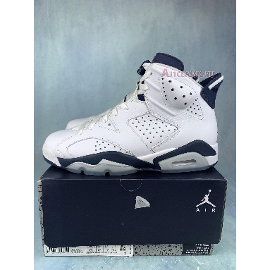 Air Jordan 6 Retro Midnight Navy CT8529-141-1 White/Midnight Navy Sneakers