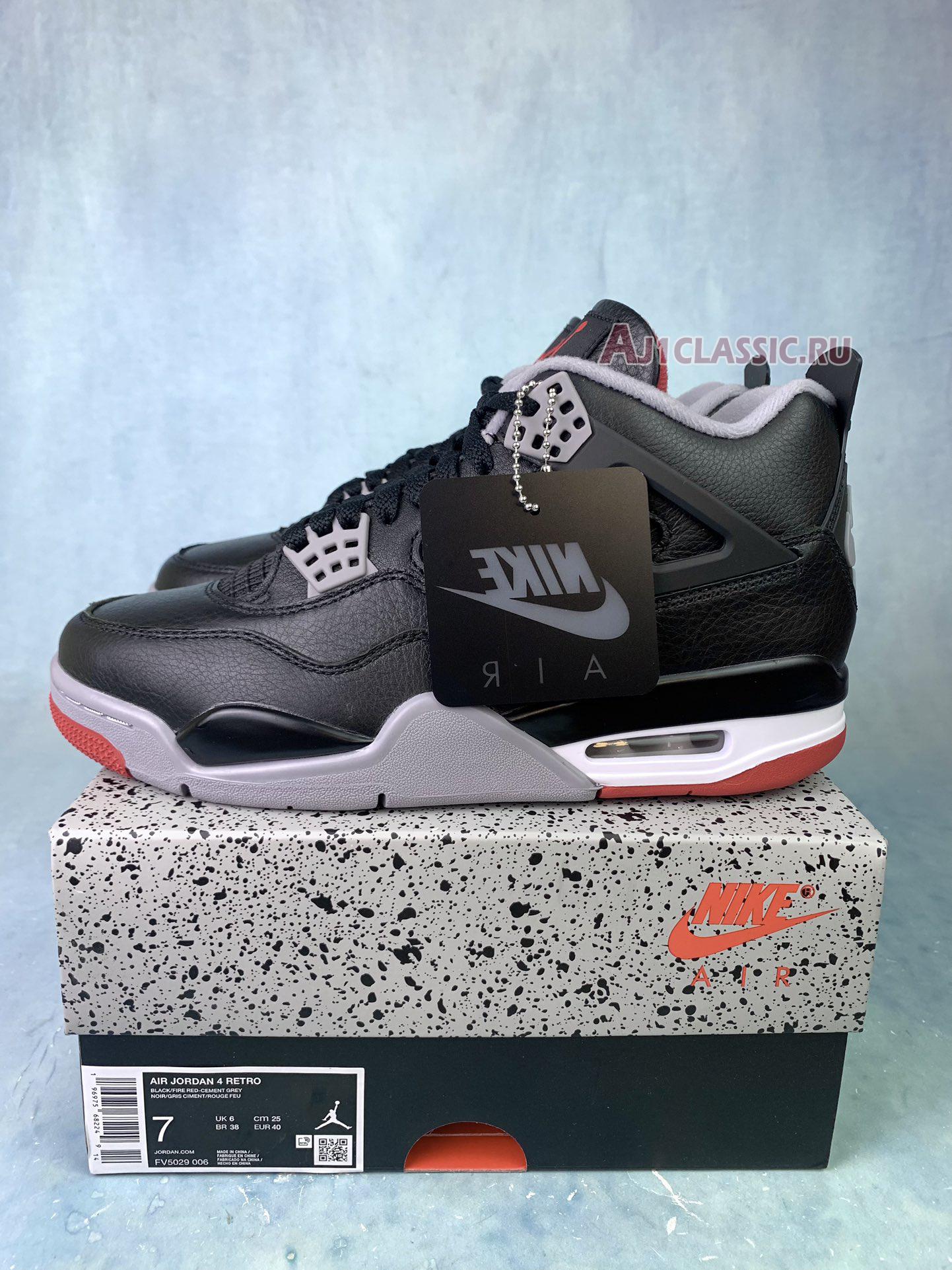 New Air Jordan 4 Retro "Bred Reimagined" FV5029-006 Shoes