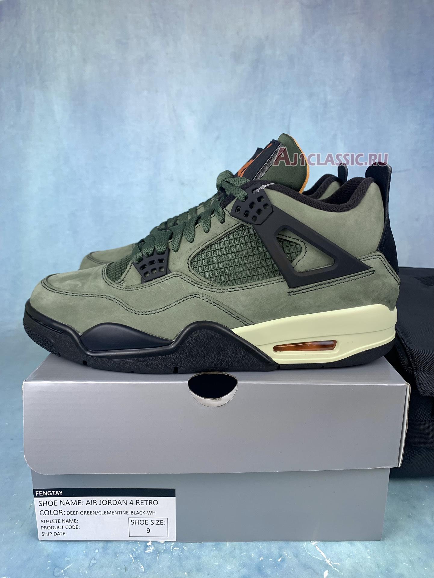 New Undefeated x Air Jordan 4 Retro "Deep Green" JBM351-M1-1 Shoes