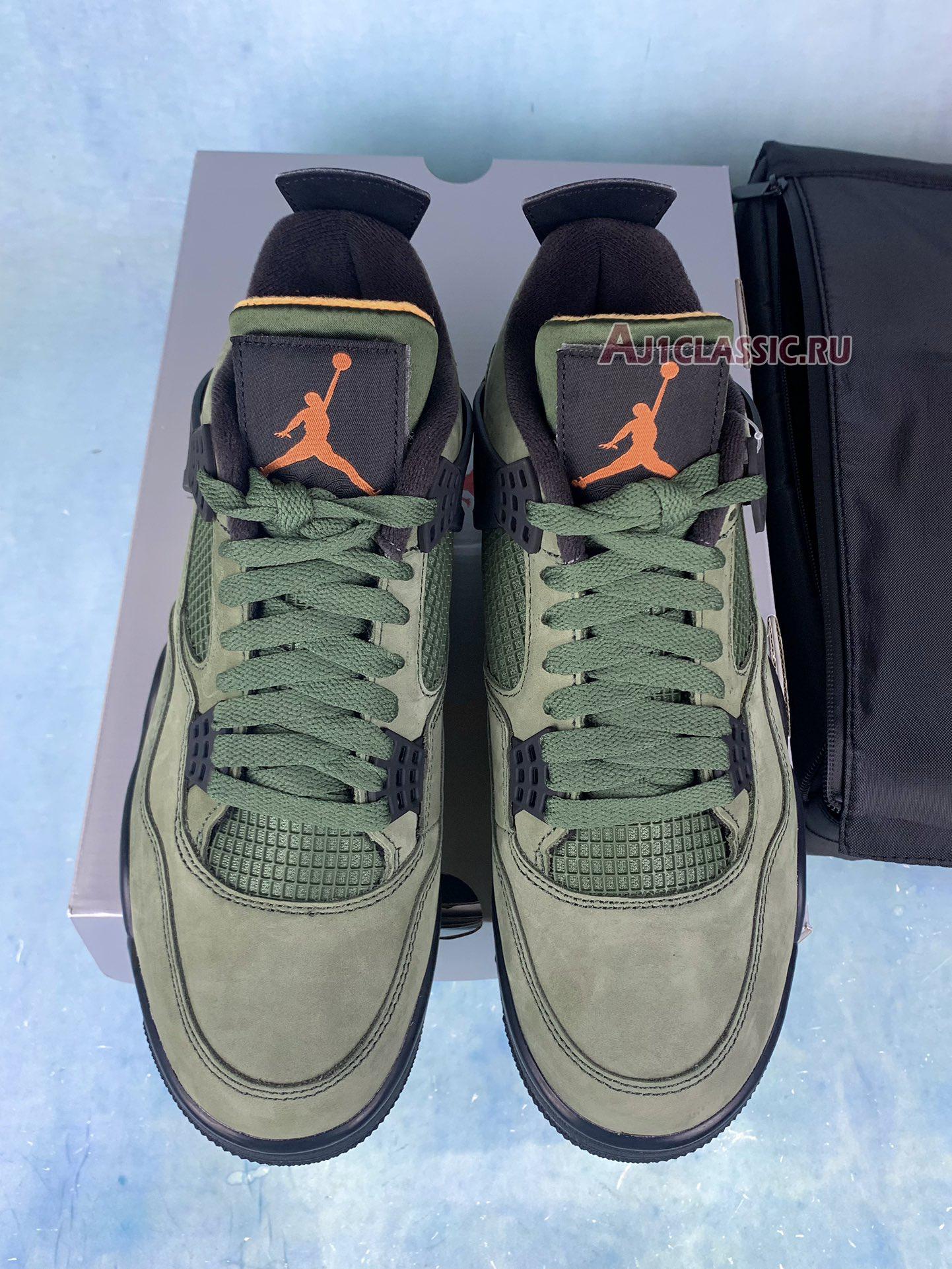 Undefeated x Air Jordan 4 Retro "Deep Green" JBM351-M1-1