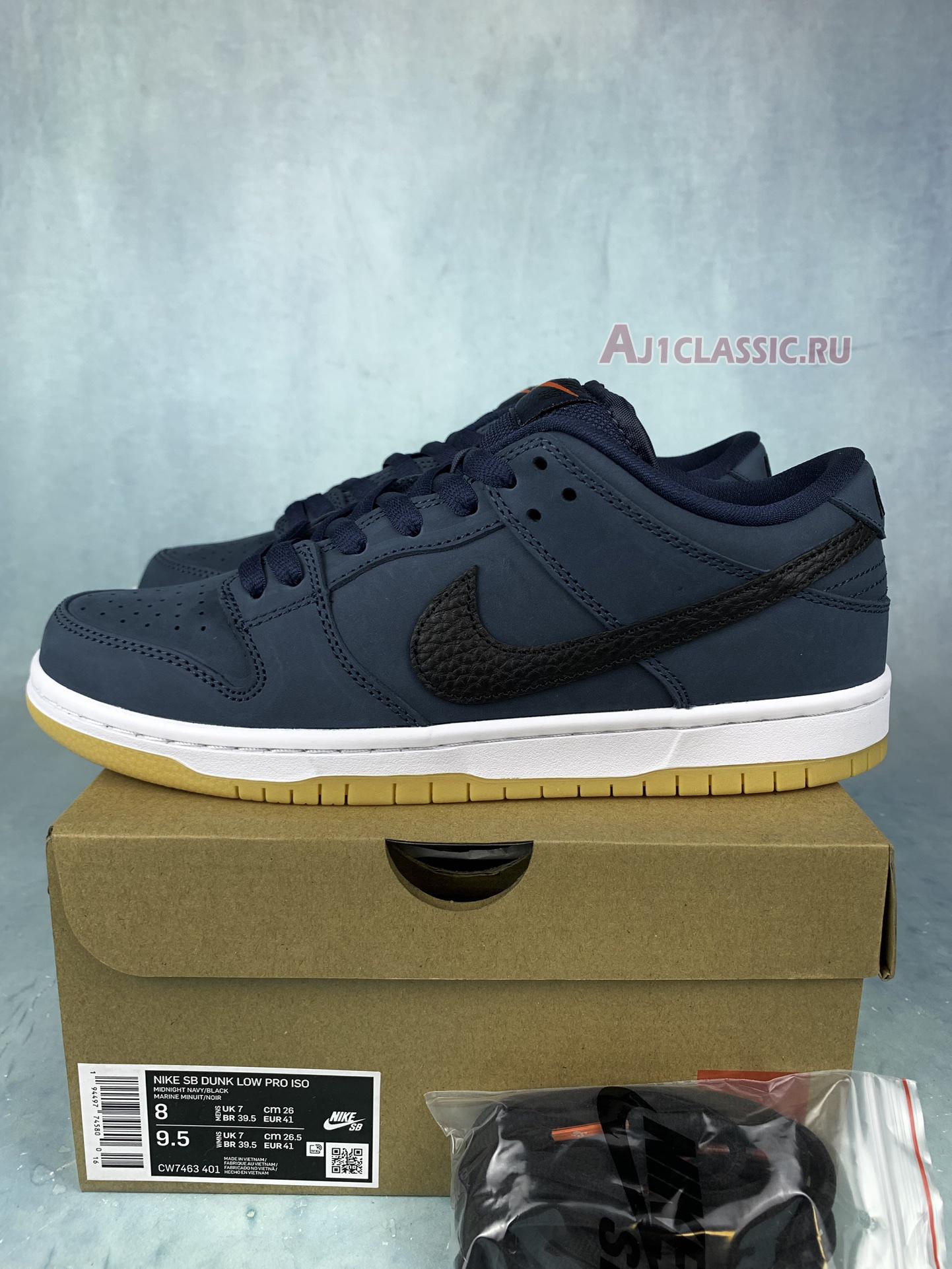 New Nike Dunk Low Pro ISO SB "Navy Gum" CW7463-401 Shoes