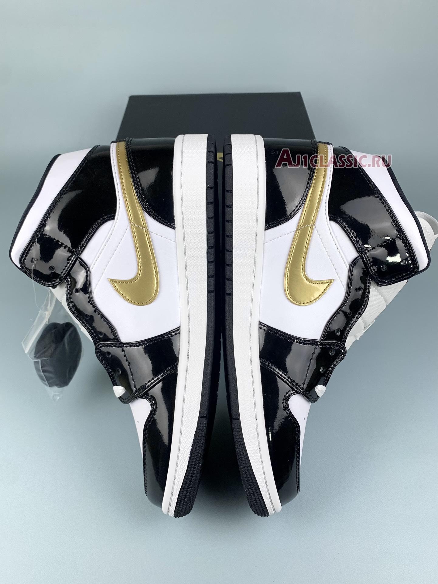 Air Jordan 1 Mid Patent SE "Black Metallic Gold" 852542-007-1