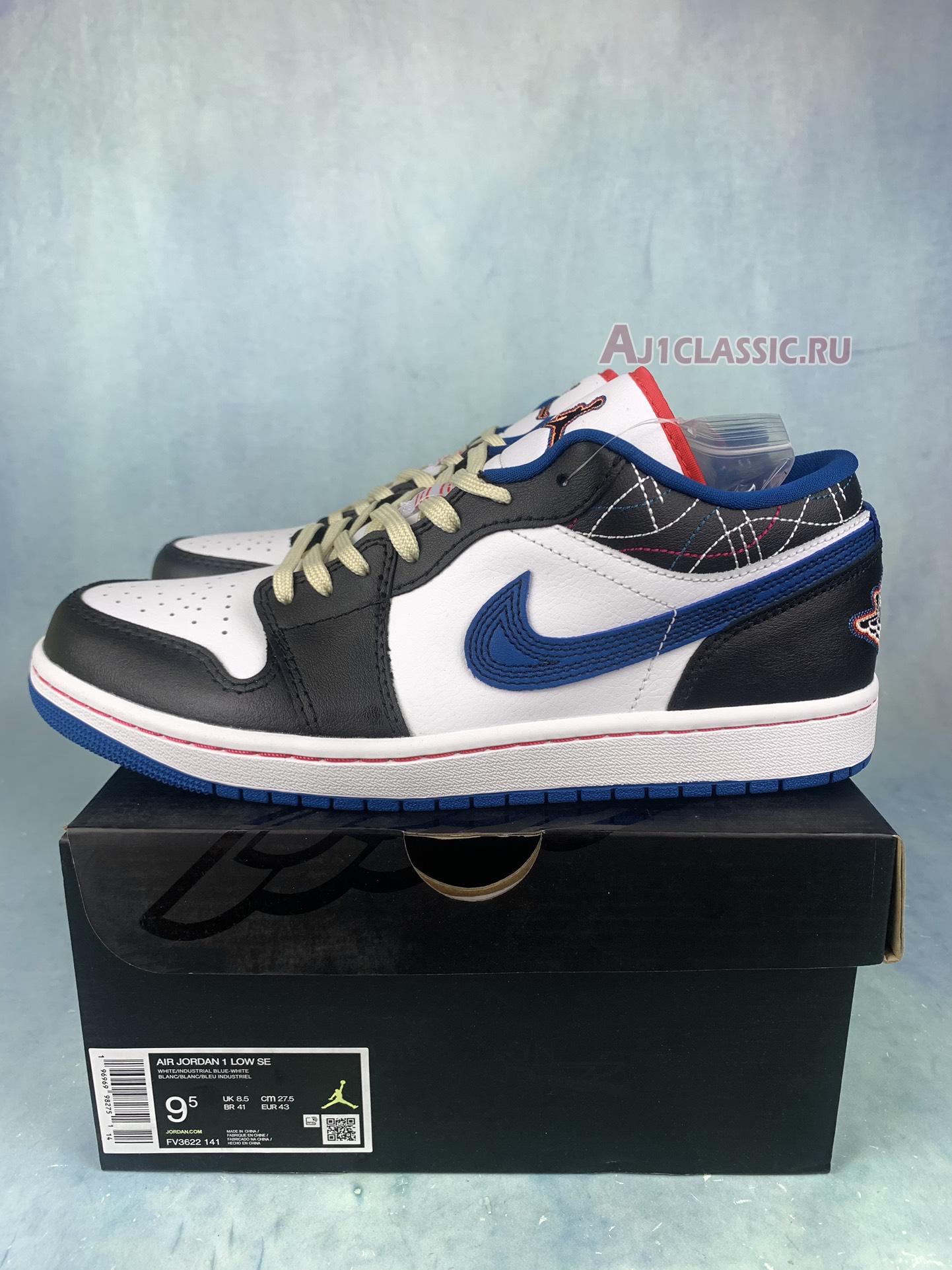 New Air Jordan 1 Low SE "Industrial Blue Sashiko" FV3622-141 Shoes