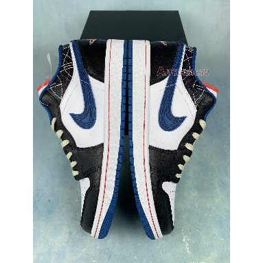 Air Jordan 1 Low SE Industrial Blue Sashiko FV3622-141 White/Industrial Blue/White/Black/Siren Red/Muslin Sneakers