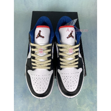 Air Jordan 1 Low SE Industrial Blue Sashiko FV3622-141 White/Industrial Blue/White/Black/Siren Red/Muslin Sneakers