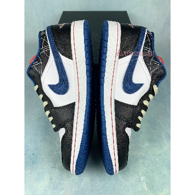 Air Jordan 1 Low SE Industrial Blue Sashiko FV3622-141 White/Industrial Blue/White/Black/Siren Red/Muslin Sneakers