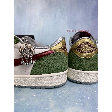 Air Jordan 1 Retro Low OG Chinese New Year - Year of the Dragon FN3727-100 Sail/Cedar/Oil Green/Light Pumice/Dark Team Red Sneakers