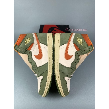 Air Jordan 1 Retro High OG Craft - Celadon FB9934-300 Celadon/Sky J Light Olive/Bright Mandarin/Coconut Milk/Pale Ivory Sneakers