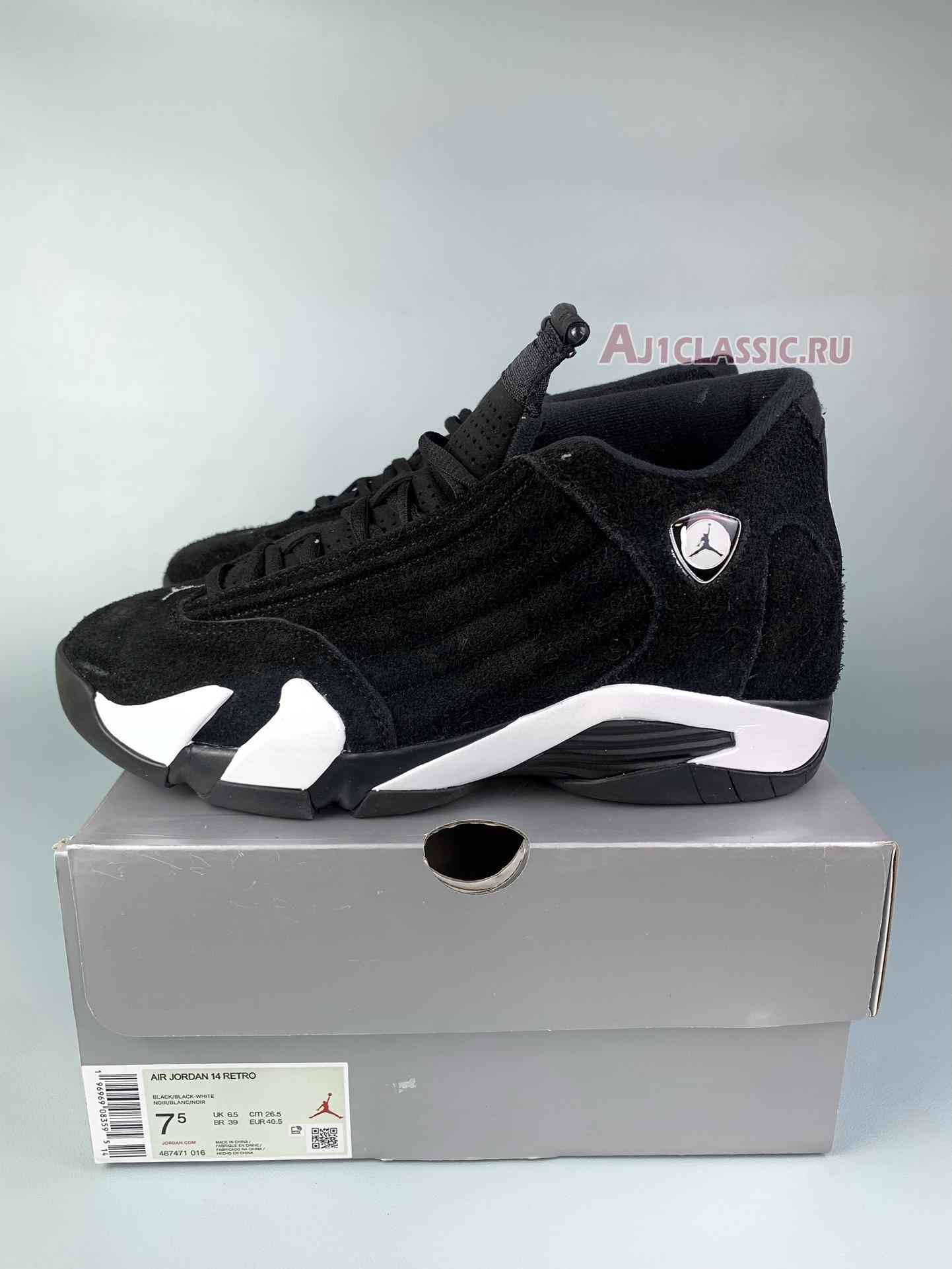 New Air Jordan 14 Retro "Black White" 487471-016 Shoes