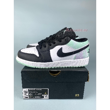 Air Jordan 1 Low SE GS Tie Dye DQ2514-100 White/Mint Foam/Black Mens Womens Shoes