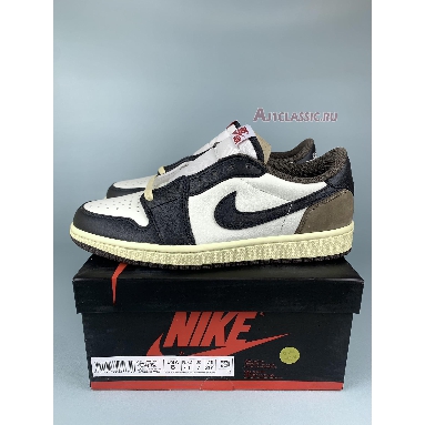 Travis Scott x Air Jordan 1 Low Dark Mocha CQ4277-105-1 Sail/Dark Mocha/Black/Black Mens Womens Shoes