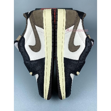 Travis Scott x Air Jordan 1 Low Dark Mocha CQ4277-105-1 Sail/Dark Mocha/Black/Black Mens Womens Shoes