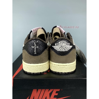 Travis Scott x Air Jordan 1 Low Dark Mocha CQ4277-105-1 Sail/Dark Mocha/Black/Black Mens Womens Shoes