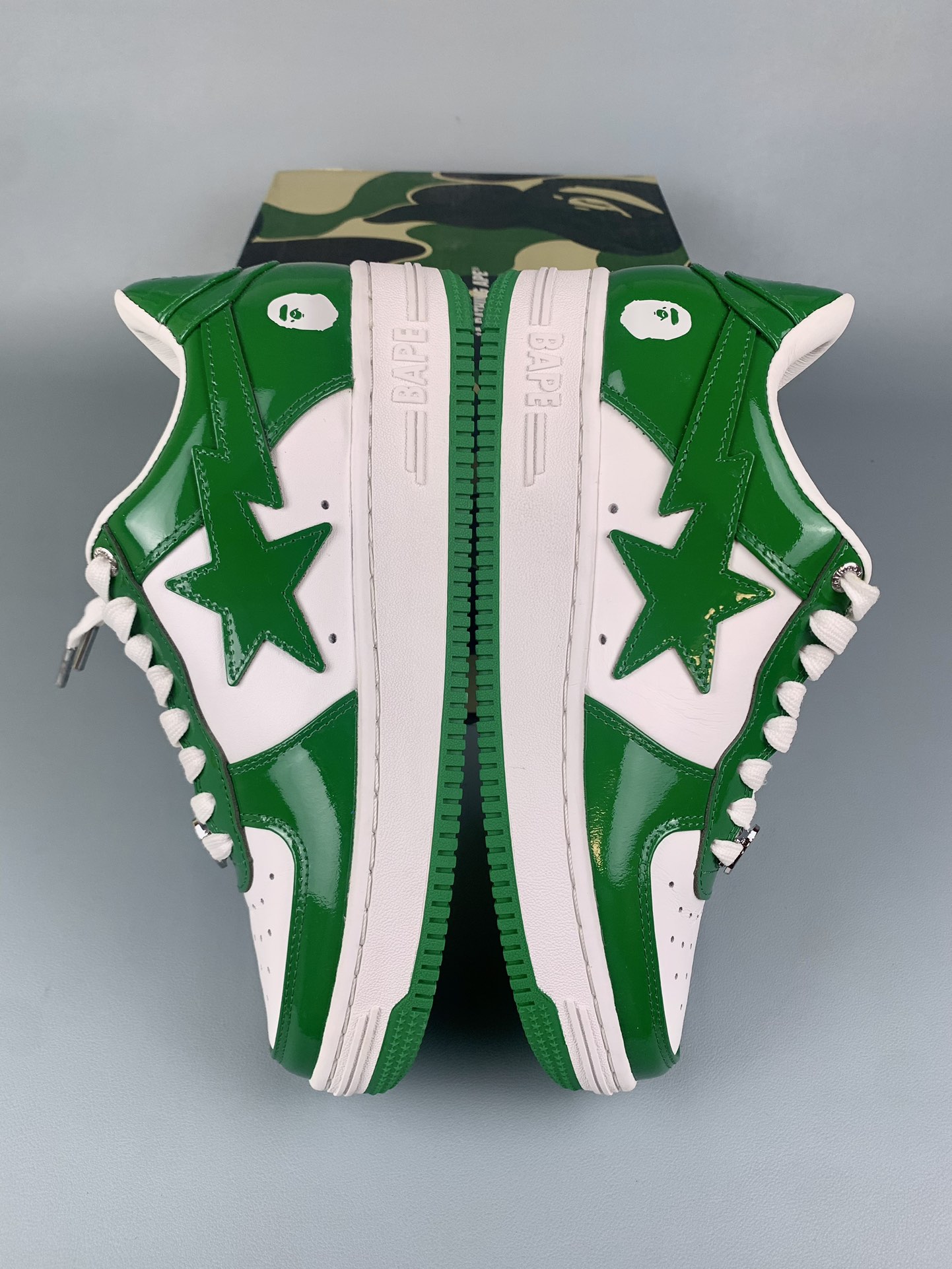 New A Bathing Ape Bapesta "Green" 1H70191001-GRA Shoes