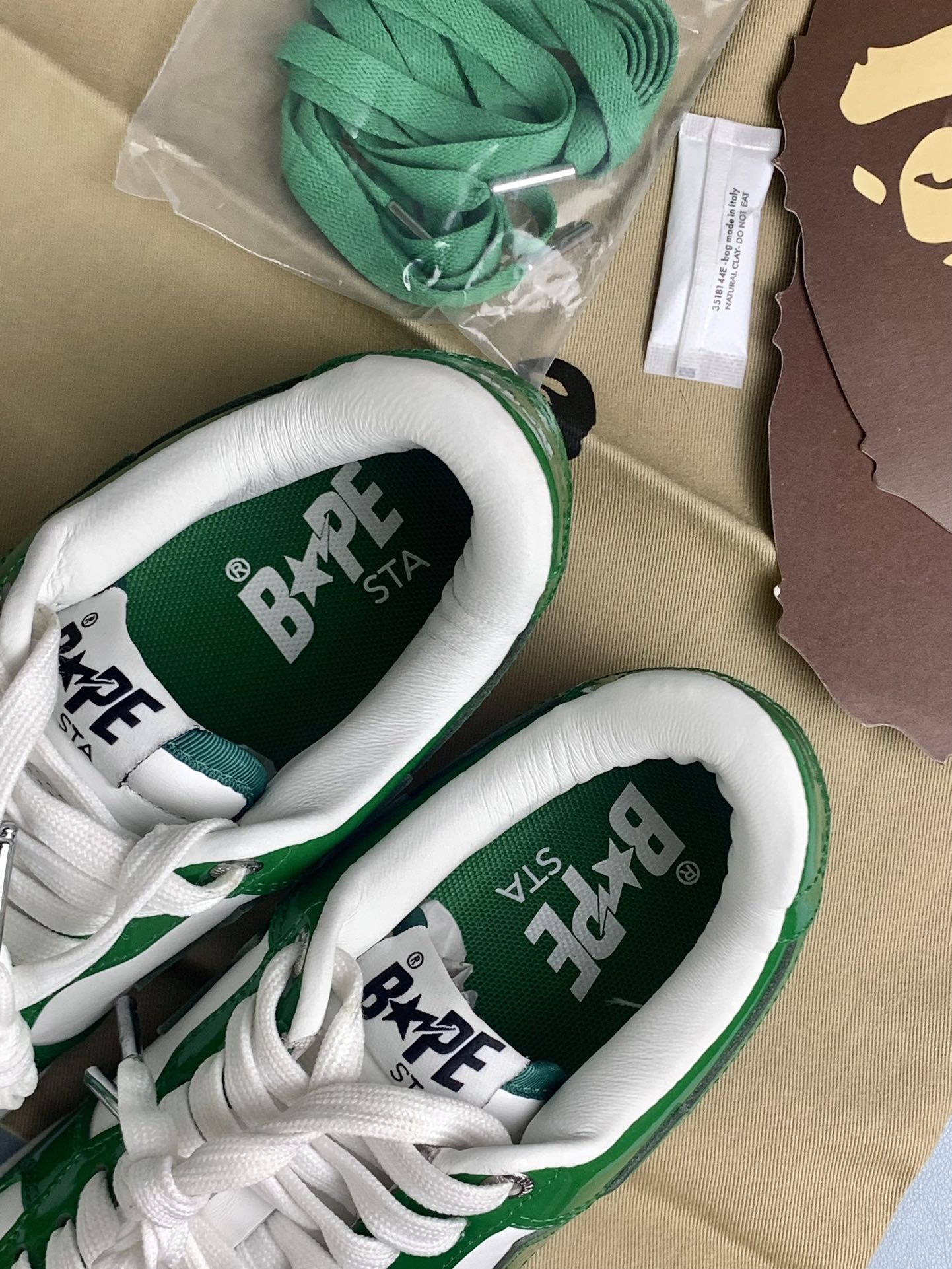 New A Bathing Ape Bapesta "Green" 1H70191001-GRA Shoes