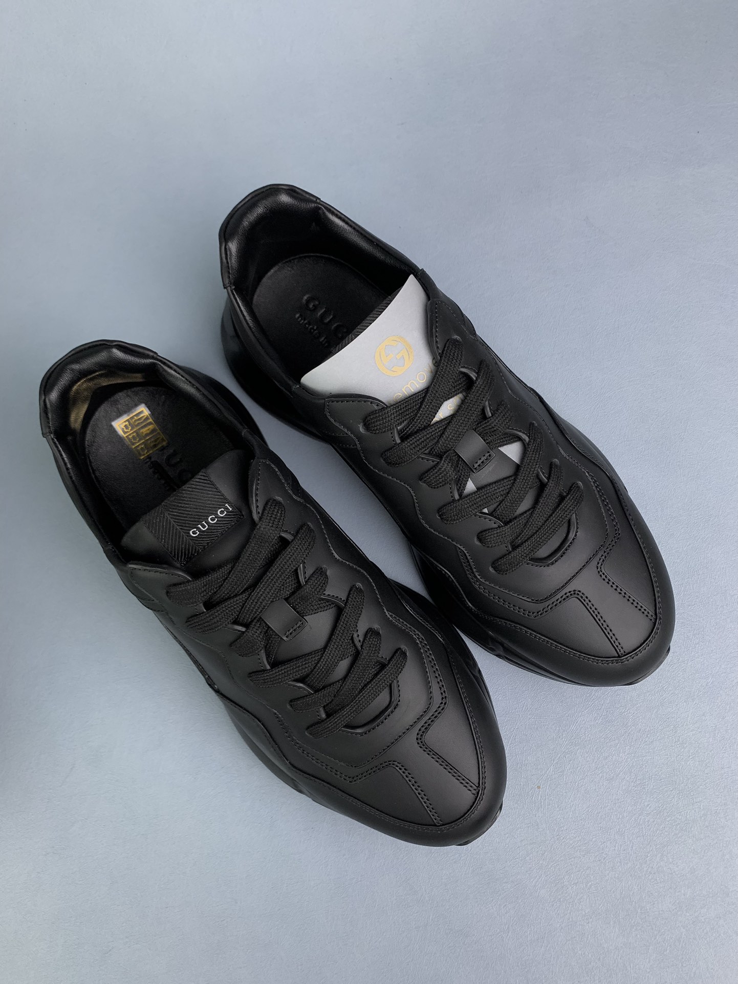 Gucci Rhyton Sneaker "Black leather" 721751 0G2R0 1000