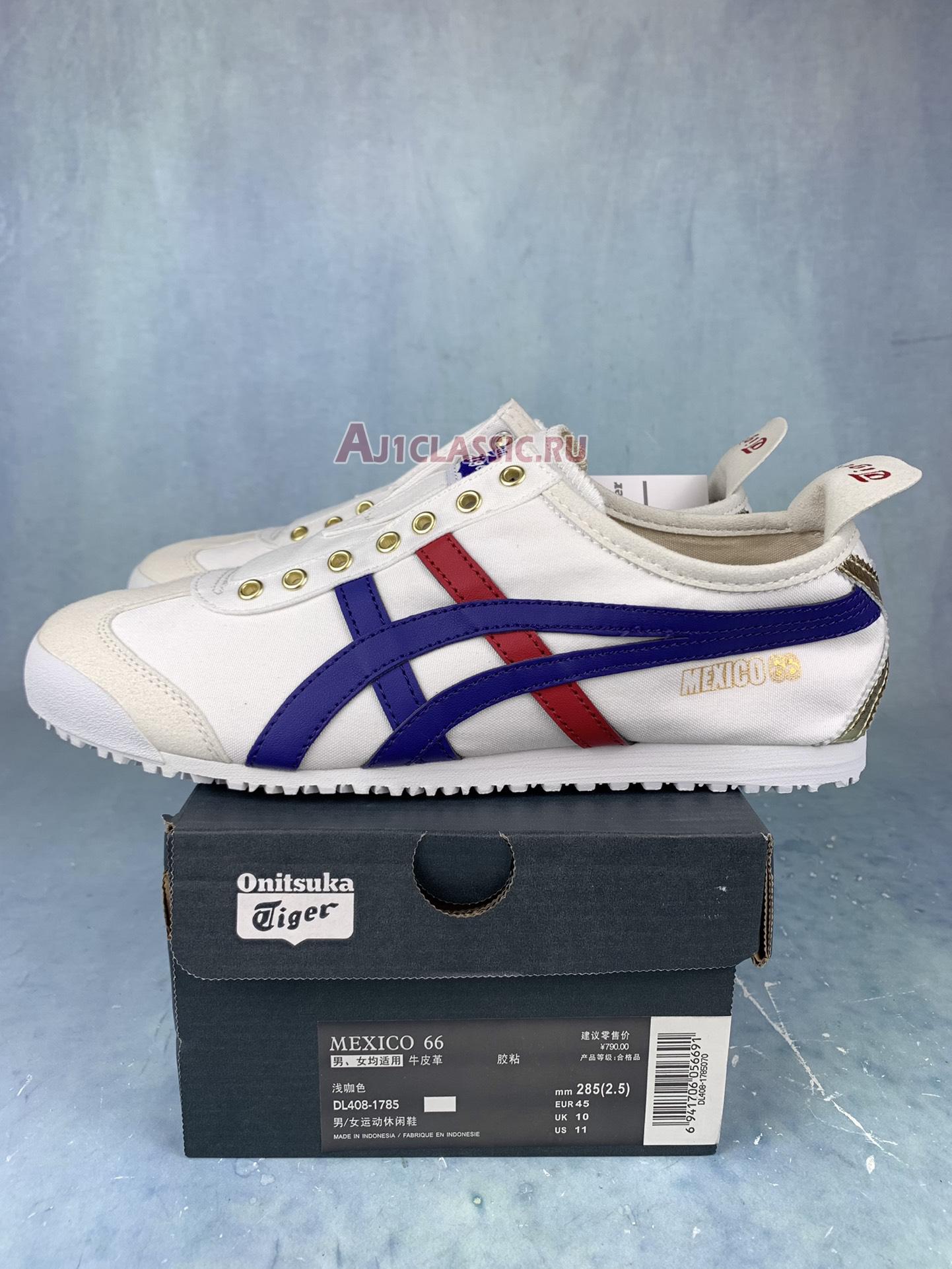 New Onitsuka Tiger Mexico 66 Slip-On "White Dark-Blue" D507L-0152-1 Shoes