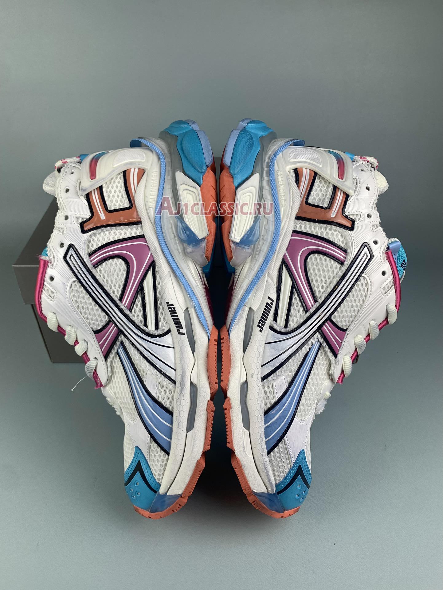 Balenciaga Runner Sneaker "White Blue Pink Orange" 772767 W3RMU 9458