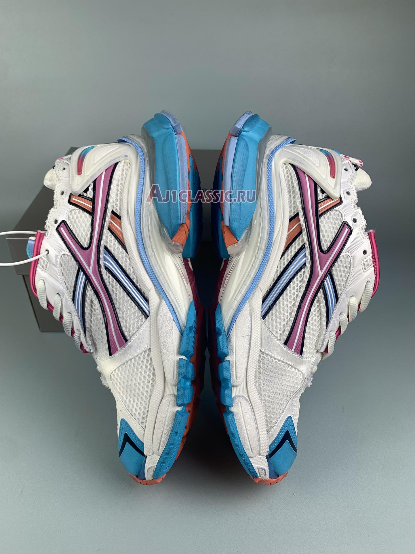 Balenciaga Runner Sneaker "White Blue Pink Orange" 772767 W3RMU 9458