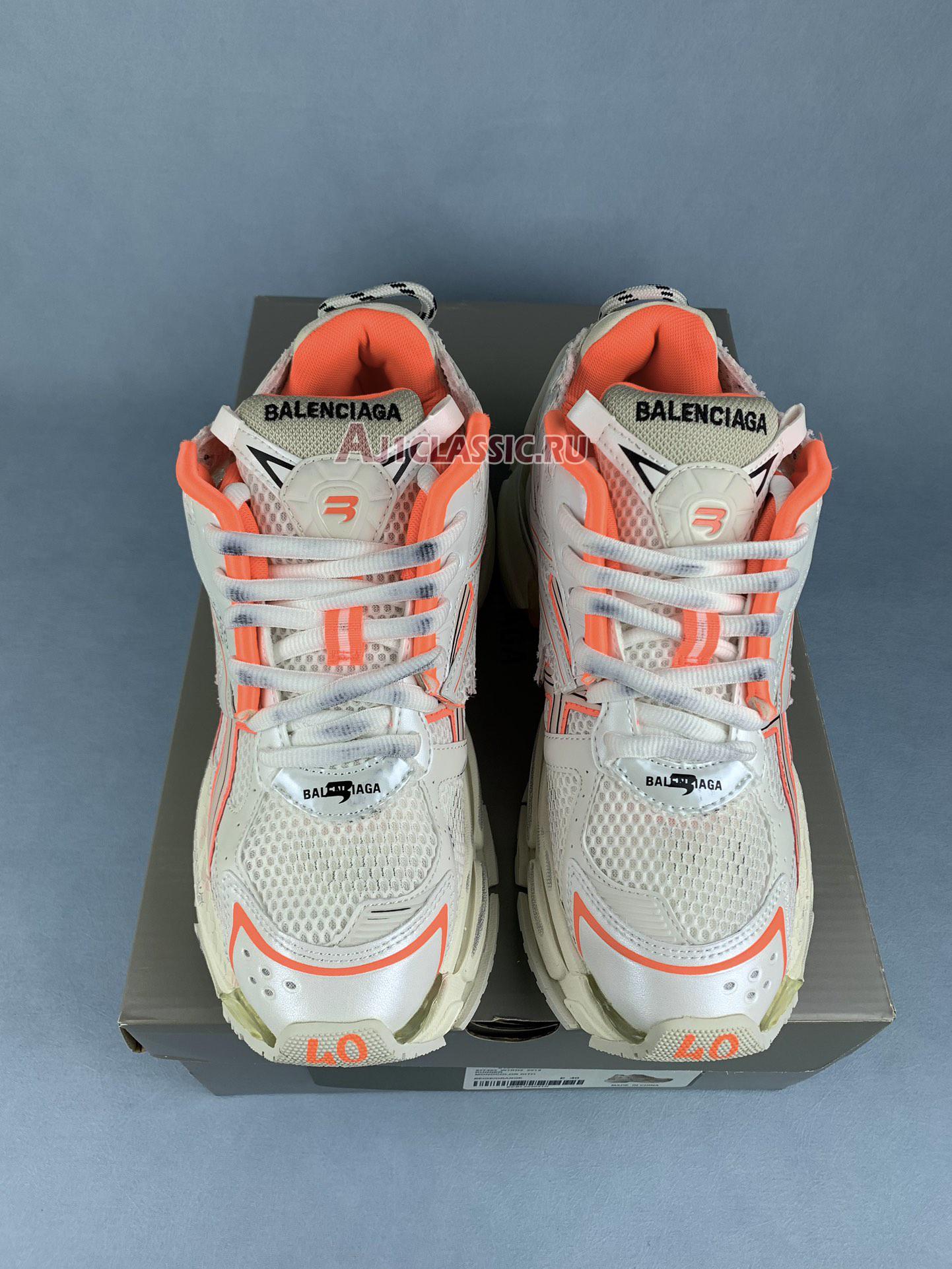 Balenciaga Runner Sneaker "White Fluo Orange" 677402 W3RBM 9770