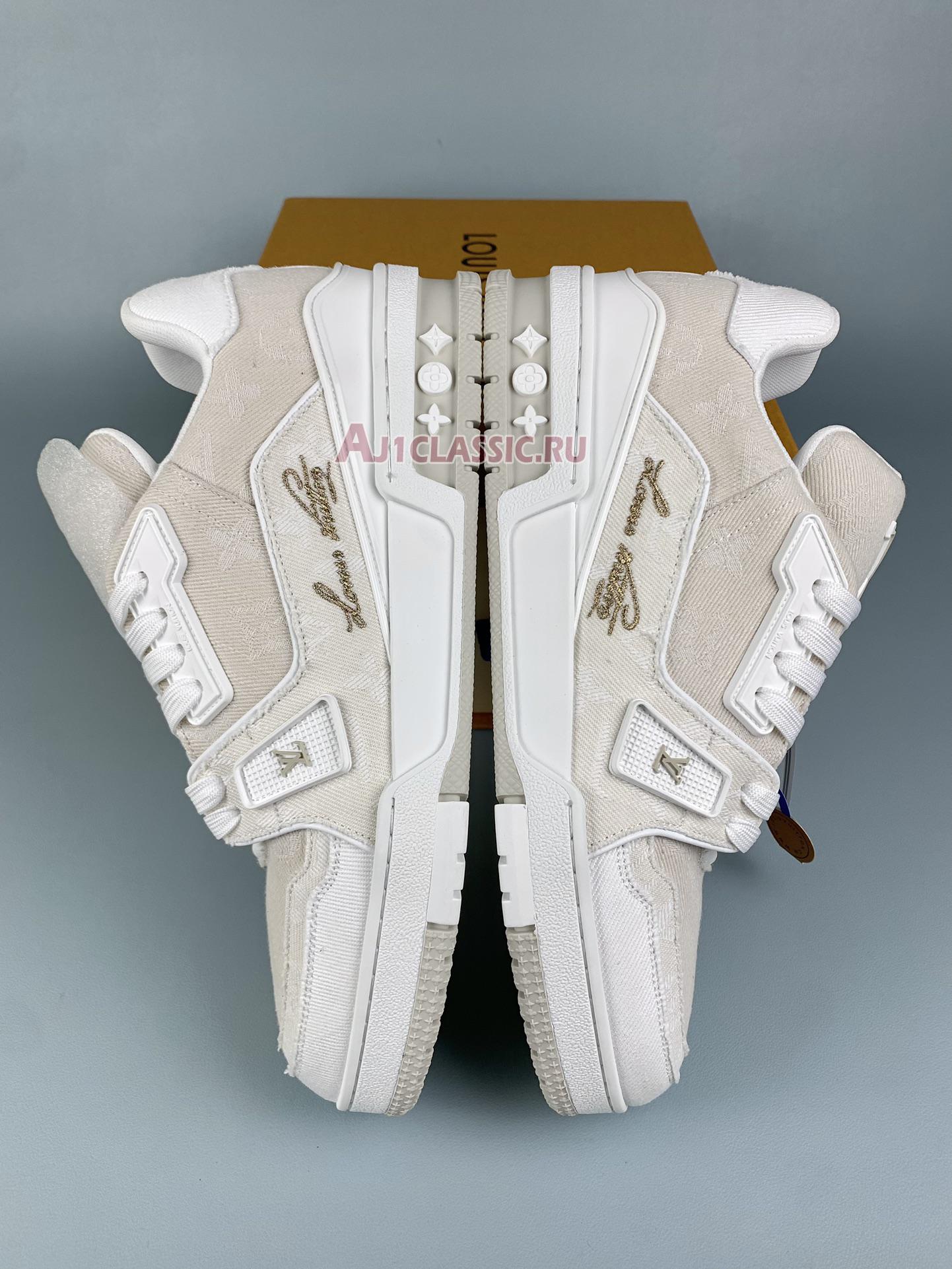 New Louis Vuitton LV Trainer Sneaker "Beige" 1AC68E Shoes