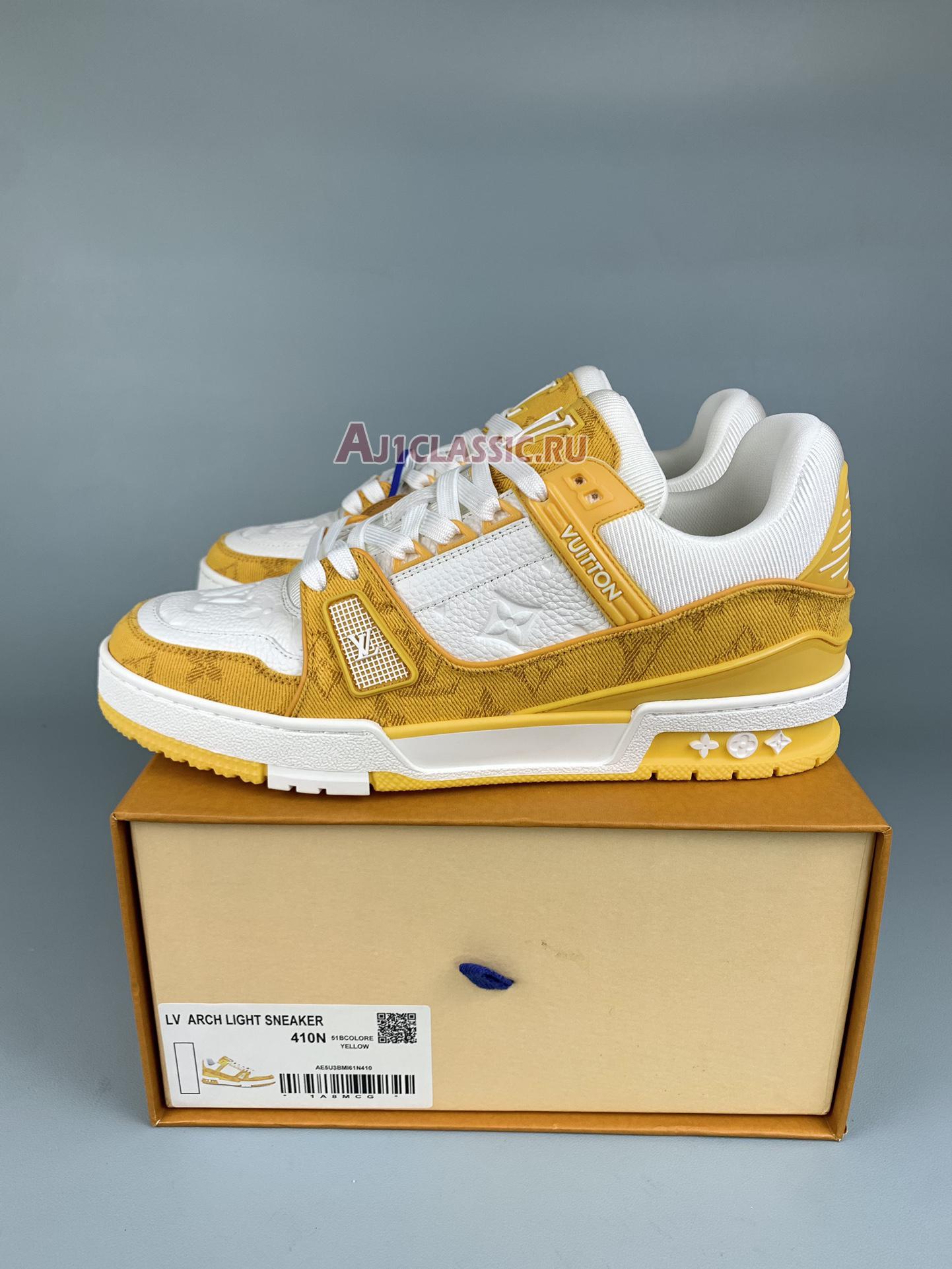 Louis Vuitton LV Trainer Sneaker "Yellow Monogram Denim White" 1A9JHF