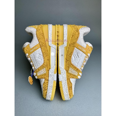 Louis Vuitton LV Trainer Sneaker Yellow Monogram Denim White 1A9JHF Yellow/White Sneakers