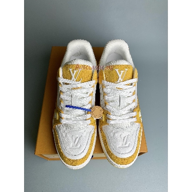 Louis Vuitton LV Trainer Sneaker Yellow Monogram Denim White 1A9JHF Yellow/White Sneakers