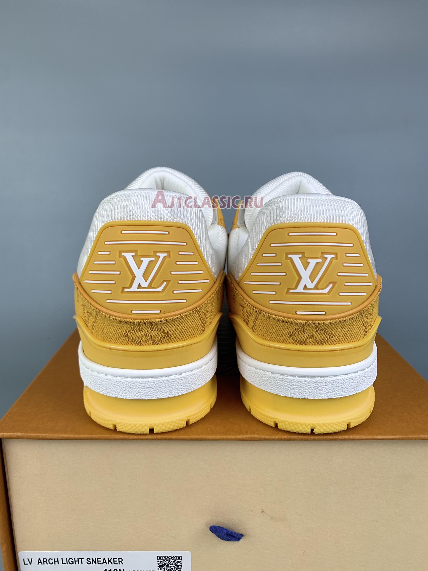 Louis Vuitton LV Trainer Sneaker "Yellow Monogram Denim White" 1A9JHF