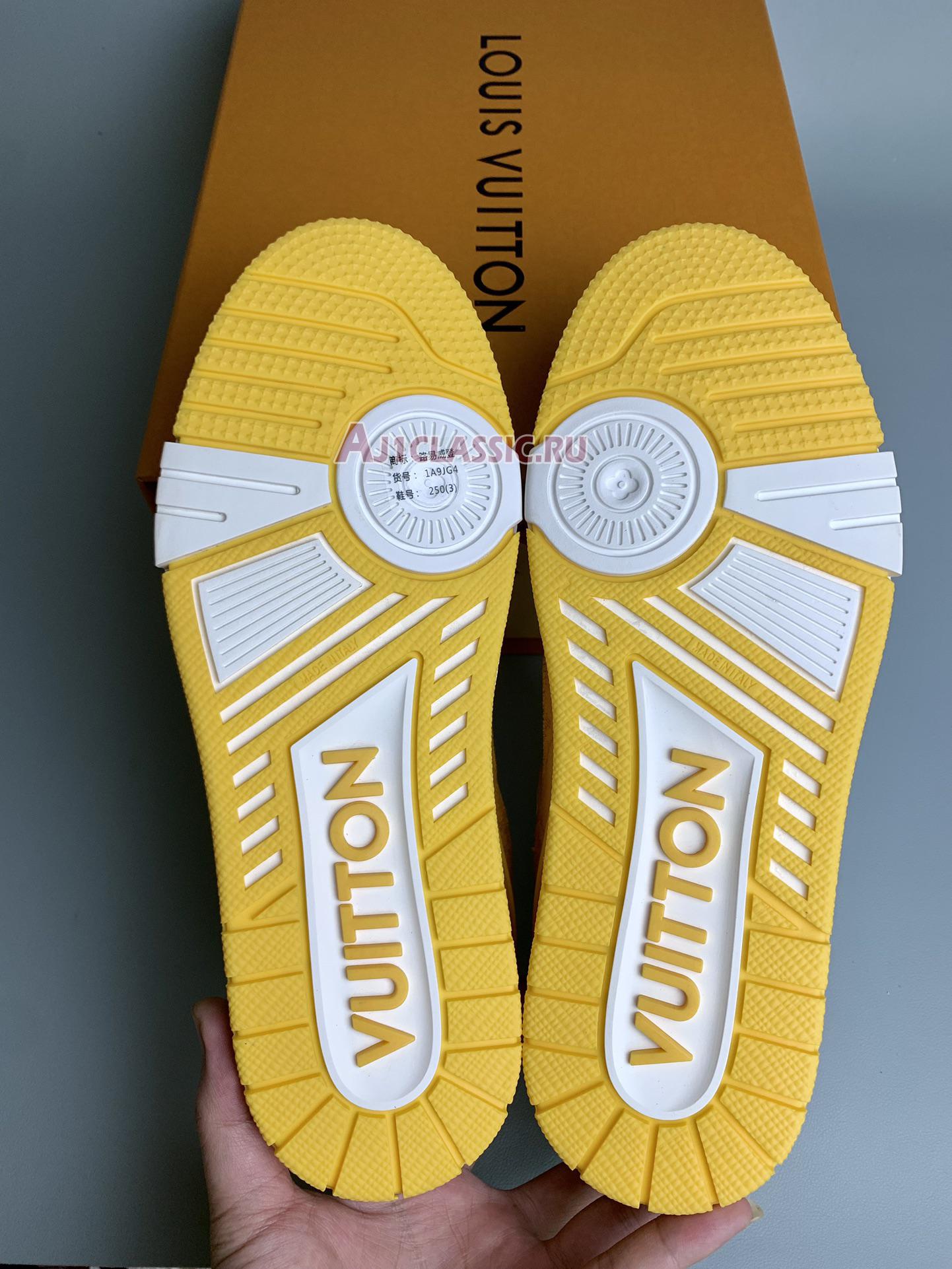 Louis Vuitton LV Trainer Sneaker "Yellow Monogram Denim White" 1A9JHF