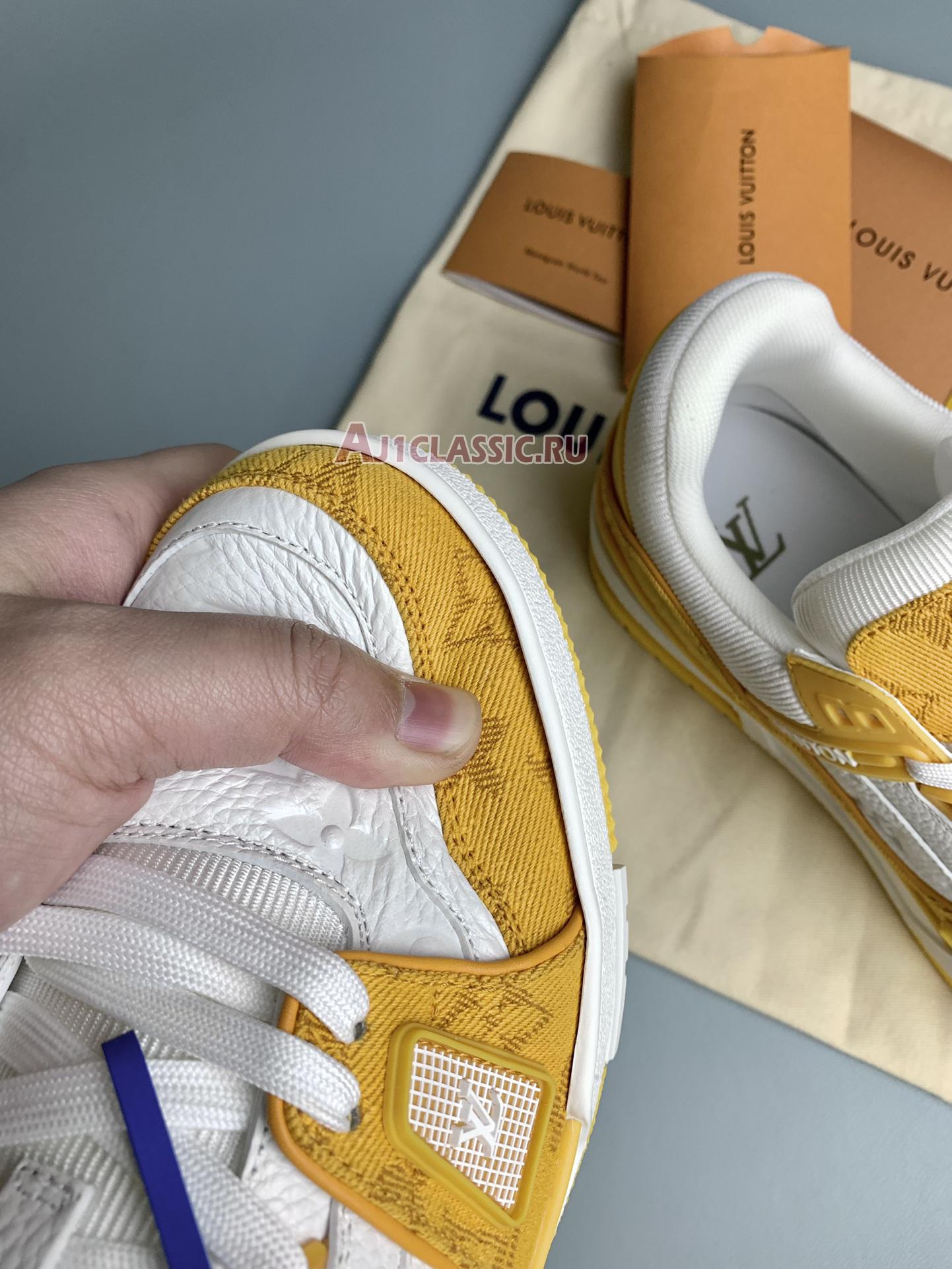 Louis Vuitton LV Trainer Sneaker "Yellow Monogram Denim White" 1A9JHF