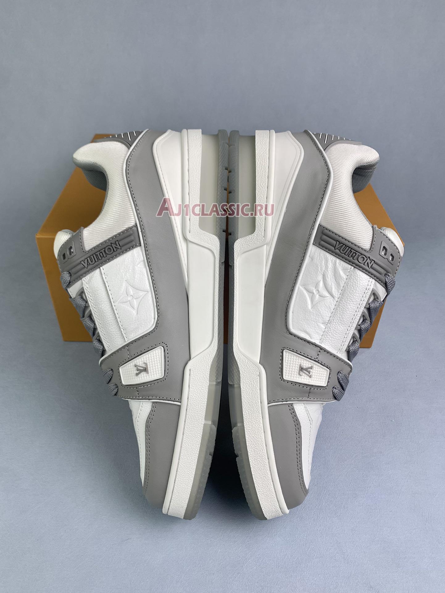 New Louis Vuitton LV Trainer Sneaker "Grey White" 1A8KBA Shoes