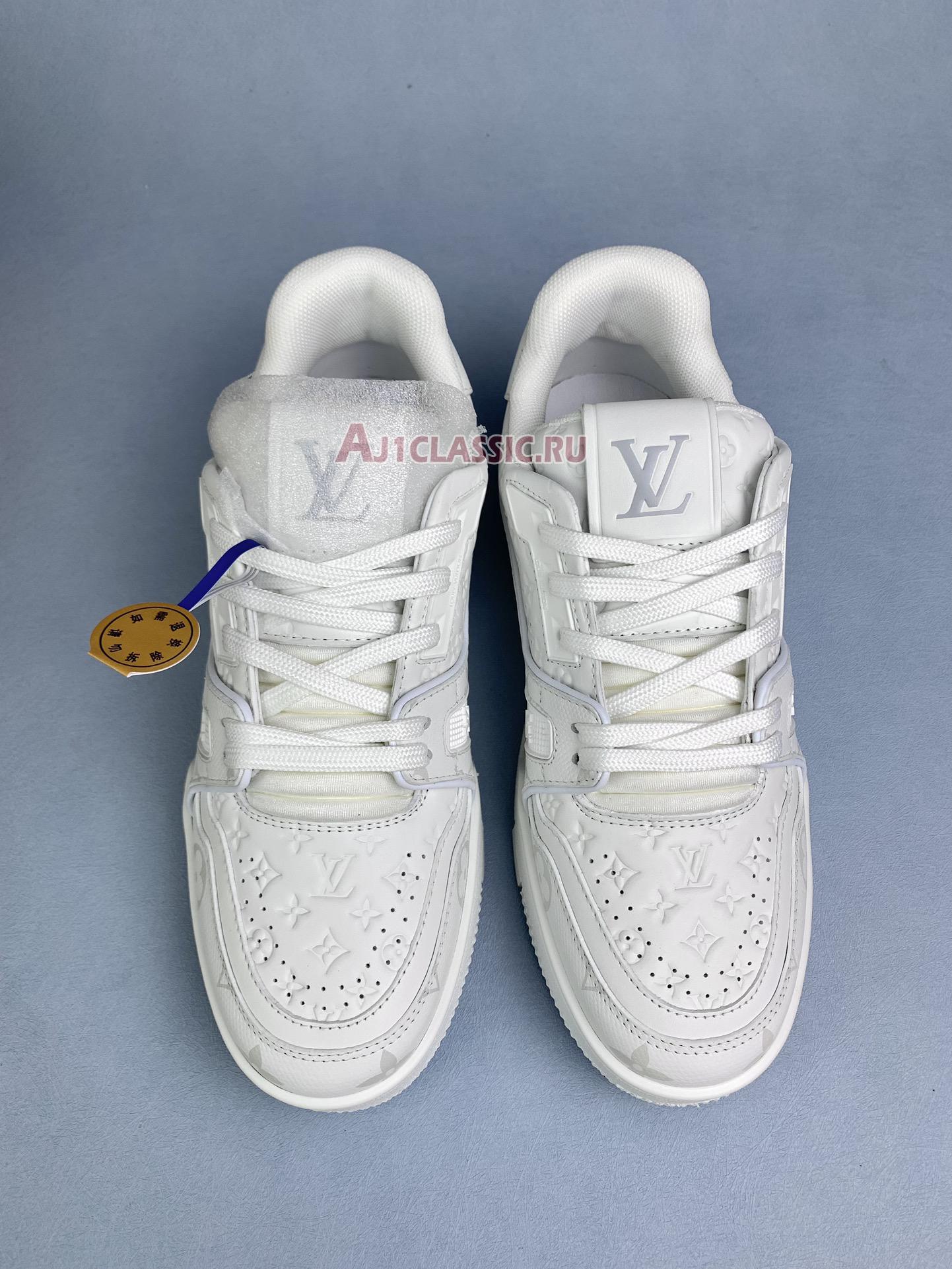 Louis Vuitton LV Trainer Sneaker "White Grey Signature" 1A8WAY-1