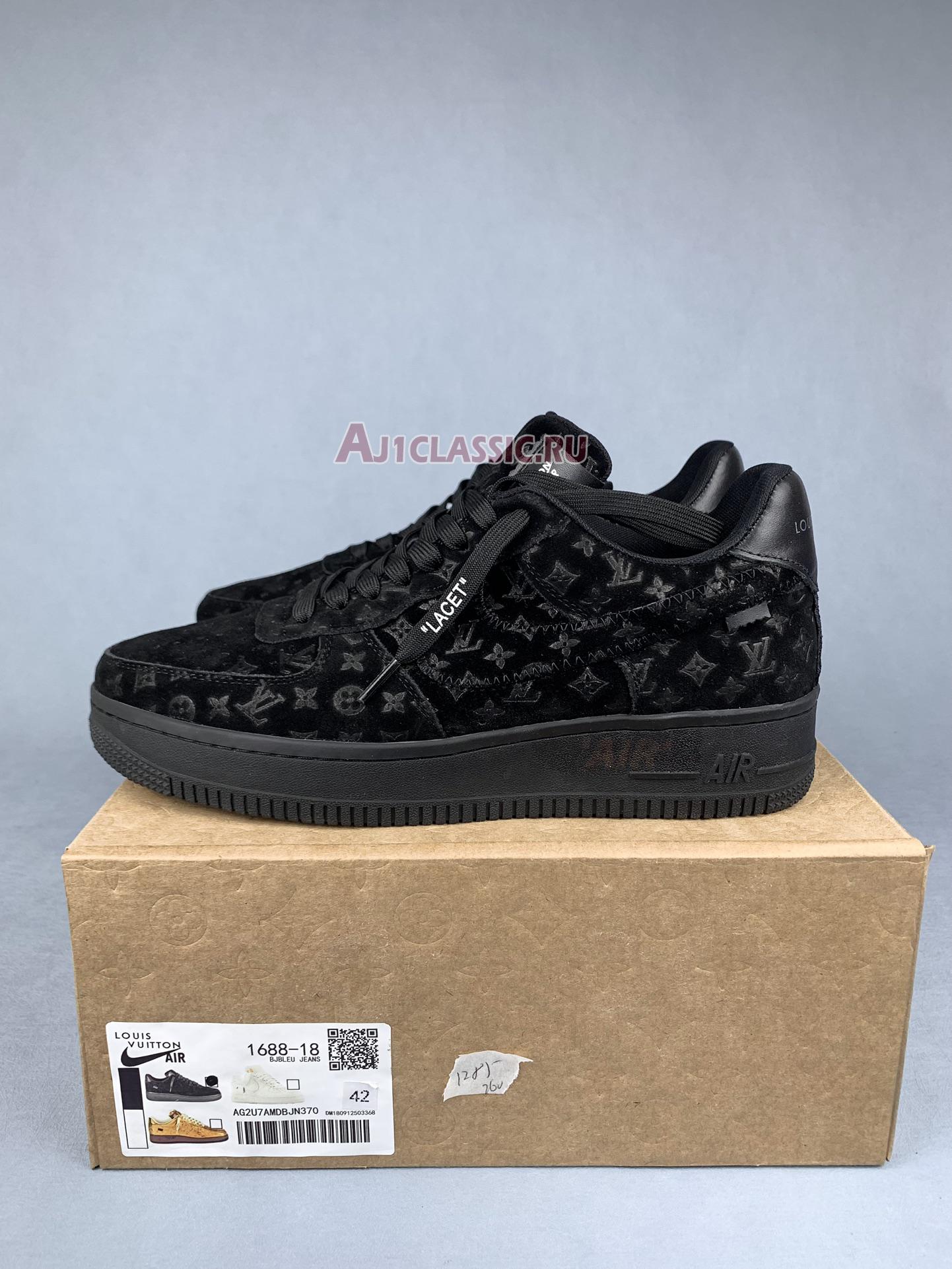 Louis Vuitton x Air Force 1 Low x Virgil Abloh "Black" 1A9VD6