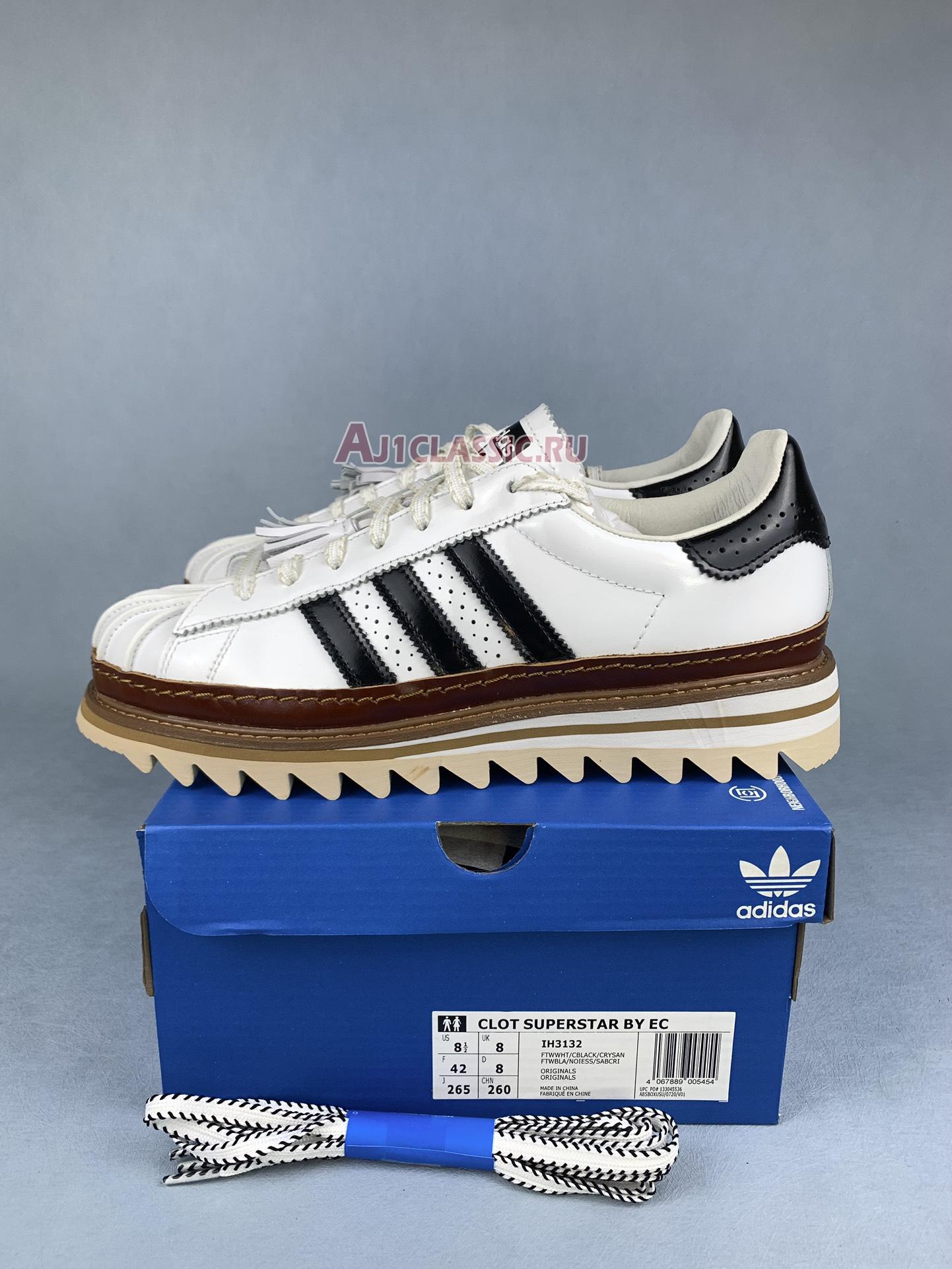 New Adidas Superstar x CLOT By Edison Chen White Crystal Sand "White Black" IH3132 Shoes