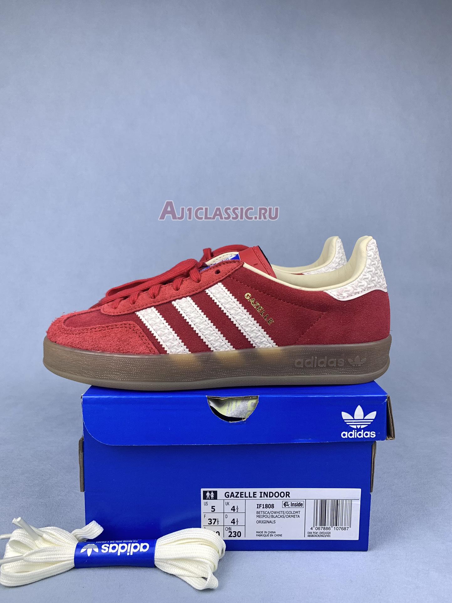 New Adidas Gazelle Indoor "Red White" IF1808 Shoes