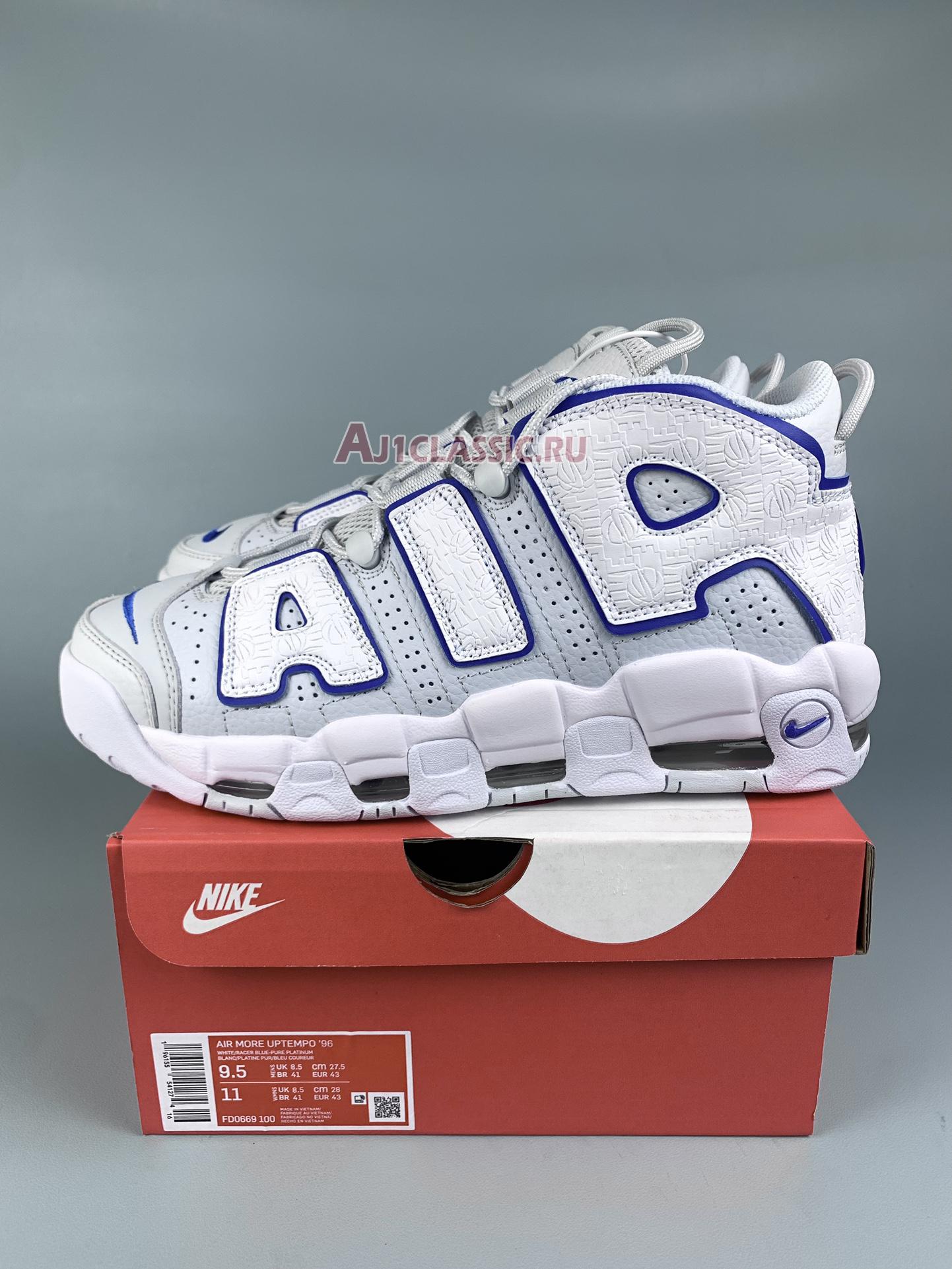 New Nike Air More Uptempo "Embossed White Royal Blue" FD0669-100 Shoes