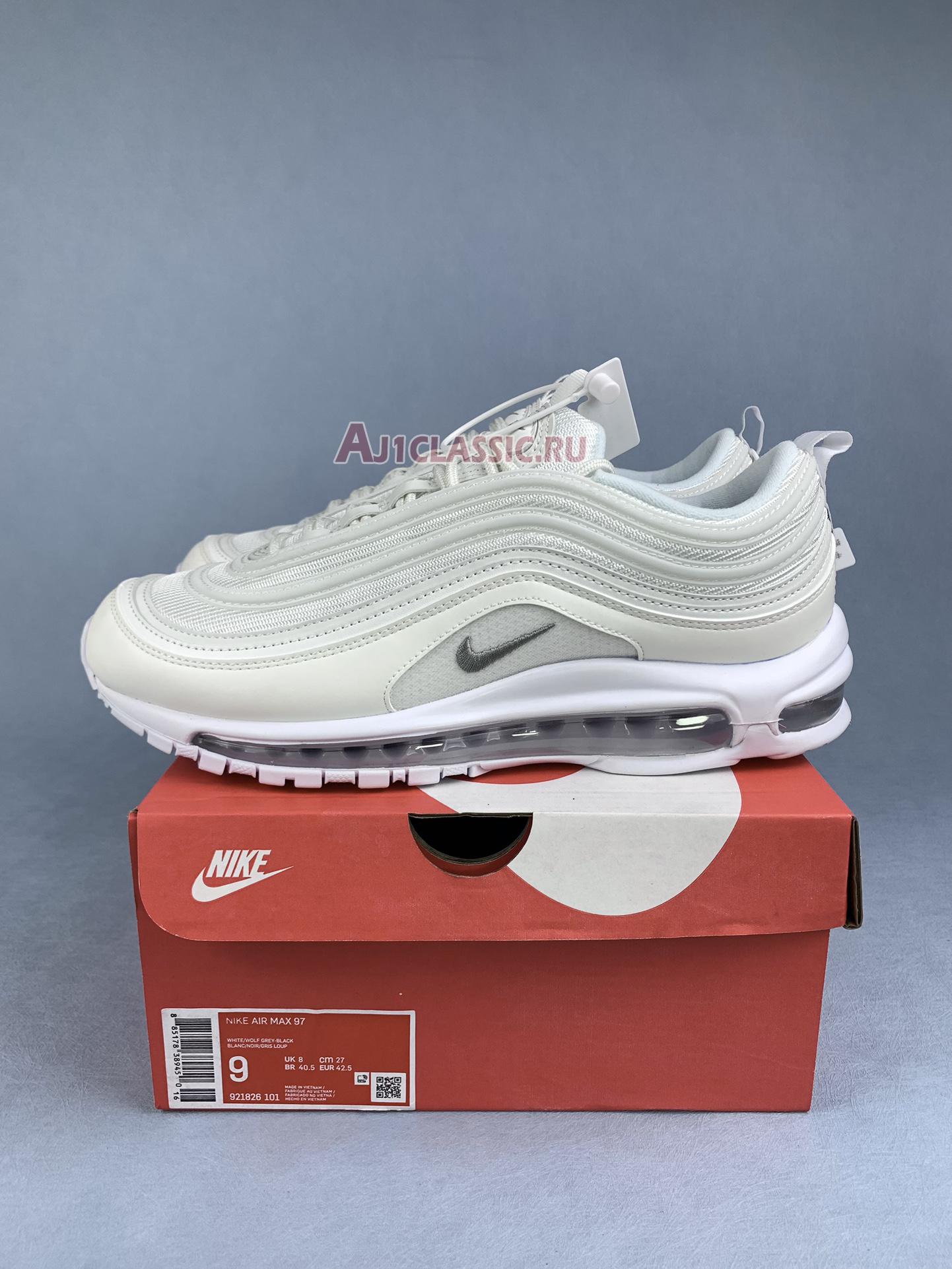 New Nike Air Max 97 "Triple White Wolf Grey" 921826-101 Shoes