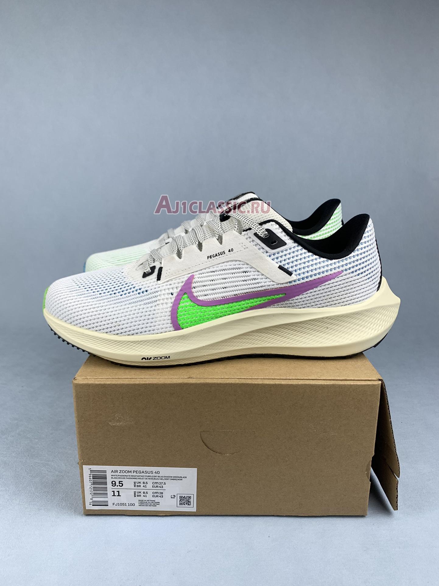 New Nike Air Zoom Pegasus 40 SE "Mismatch White Multi-Color" FJ1051-100 Shoes