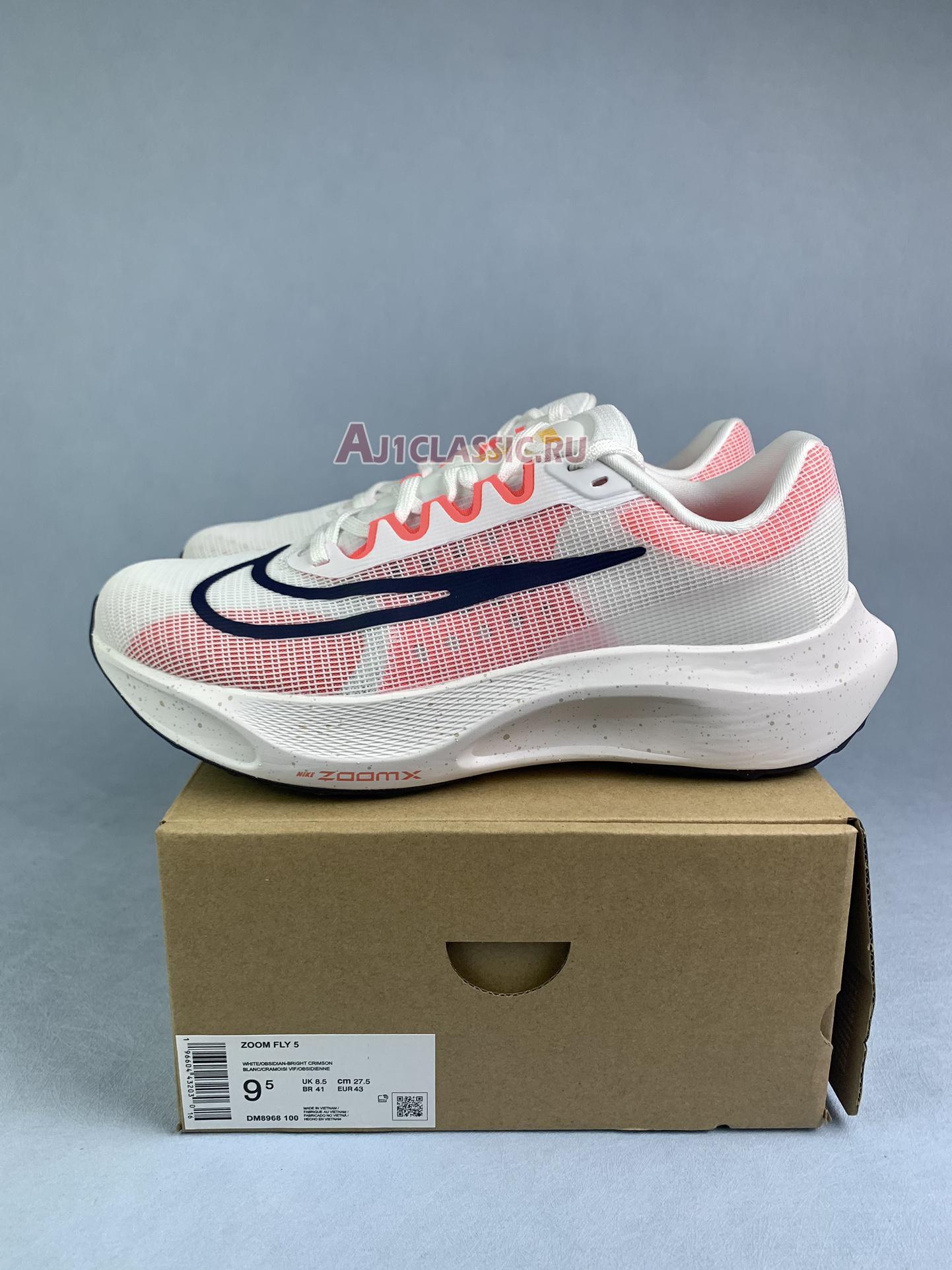 New Nike Zoom Fly 5 "White Bright Crimson" DM8968-100 Shoes