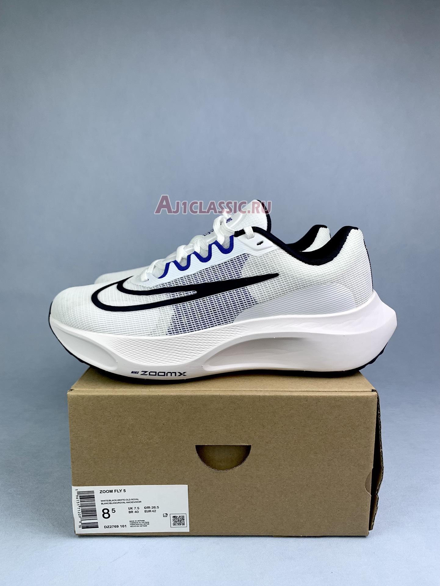 New Nike Zoom Fly 5 "White Black Old Royal" DZ2769-101 Shoes