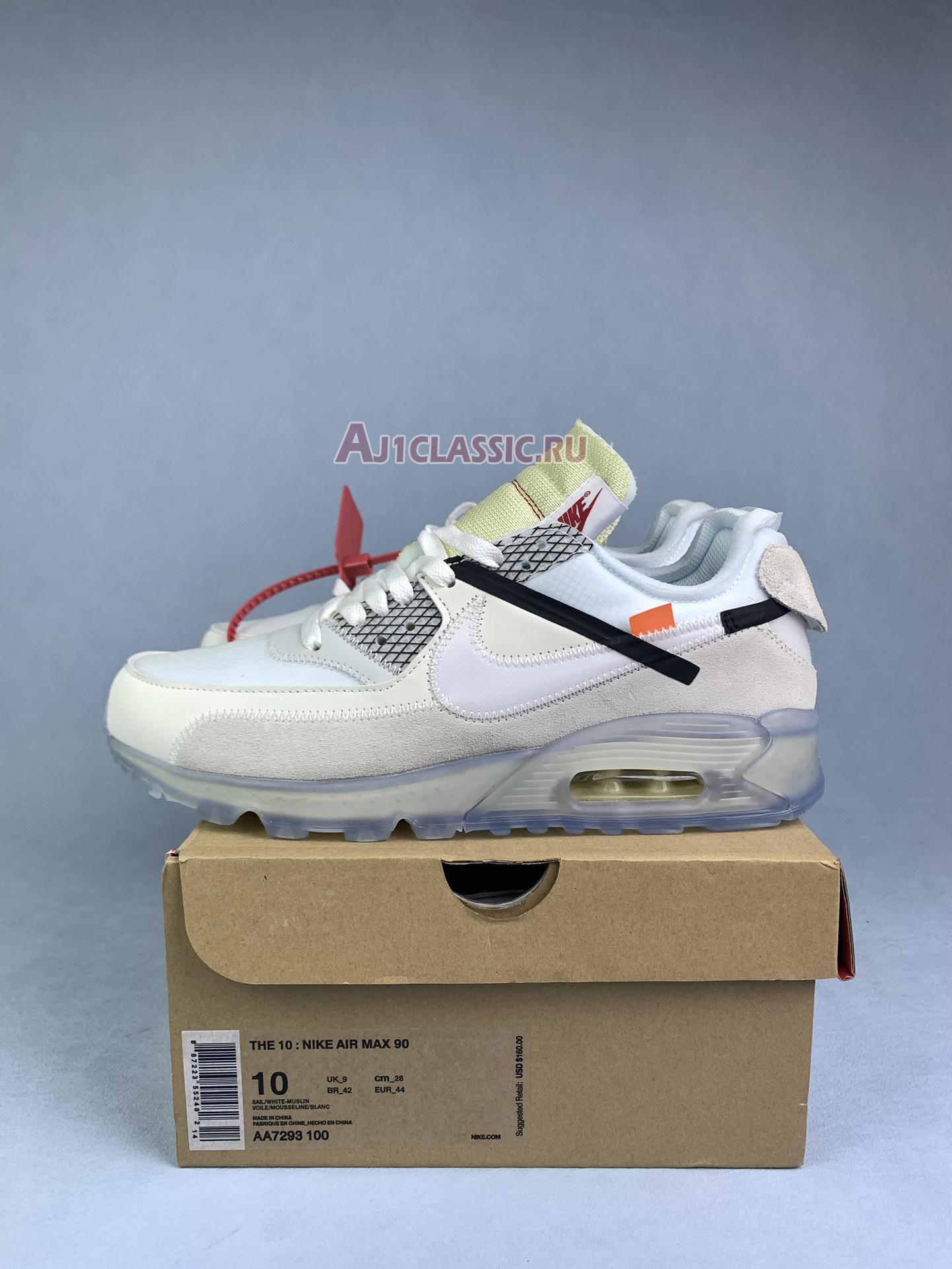 New Off-White x Nike Air Max 90 "The Ten" AA7293-100 Shoes