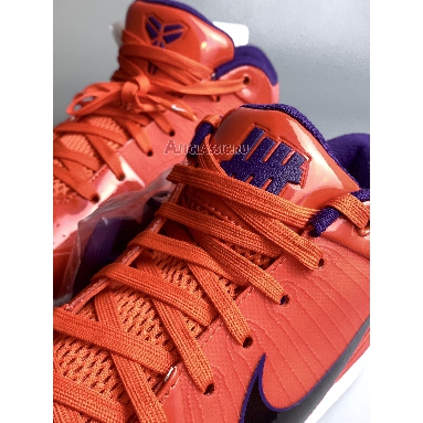 UNDEFEATED x Nike Kobe 4 Protro Team Orange CQ3869-800 Team Orange/Purple/White Mens Womens Shoes