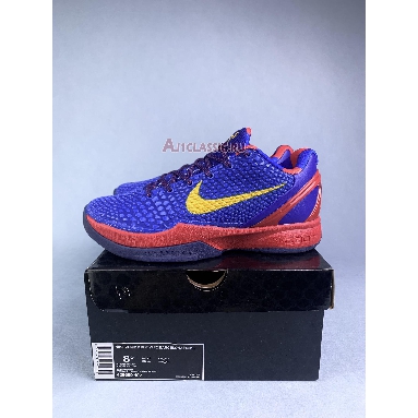 Nike Zoom Kobe 6 Barcelona Home 429659-402 Storm Blue/Yellow Ochre/Stream Red Mens Womens Shoes