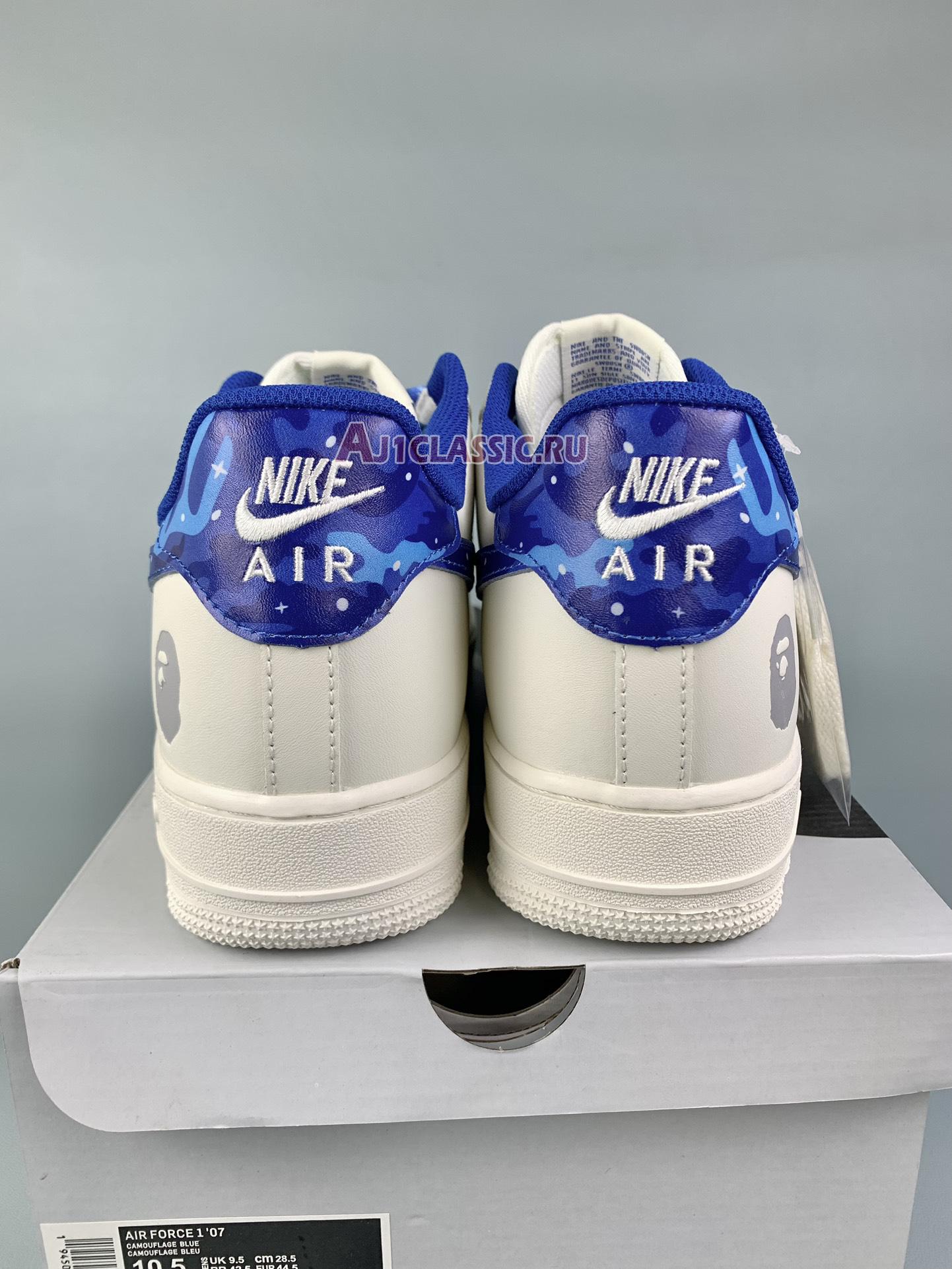 Bape x Nike Air Force 1 Low "White Camo Blue" PF9055-759