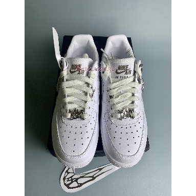 Nike Air Force 1 07 Premium Molten Metal FV3616-101 White/Black Mens Womens Shoes