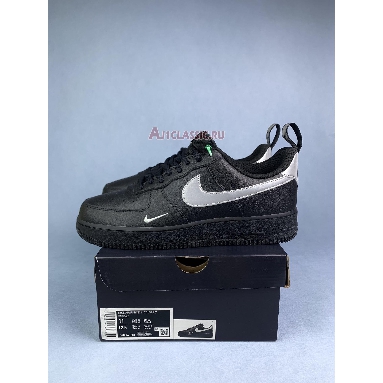 Nike Air Force 1 Low 07 LV8 UT Black Metallic Silver DX8967-001 Black/Metallic Silver Mens Womens Shoes