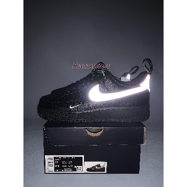 Nike Air Force 1 Low 07 LV8 UT Black Metallic Silver DX8967-001 Black/Metallic Silver Mens Womens Shoes