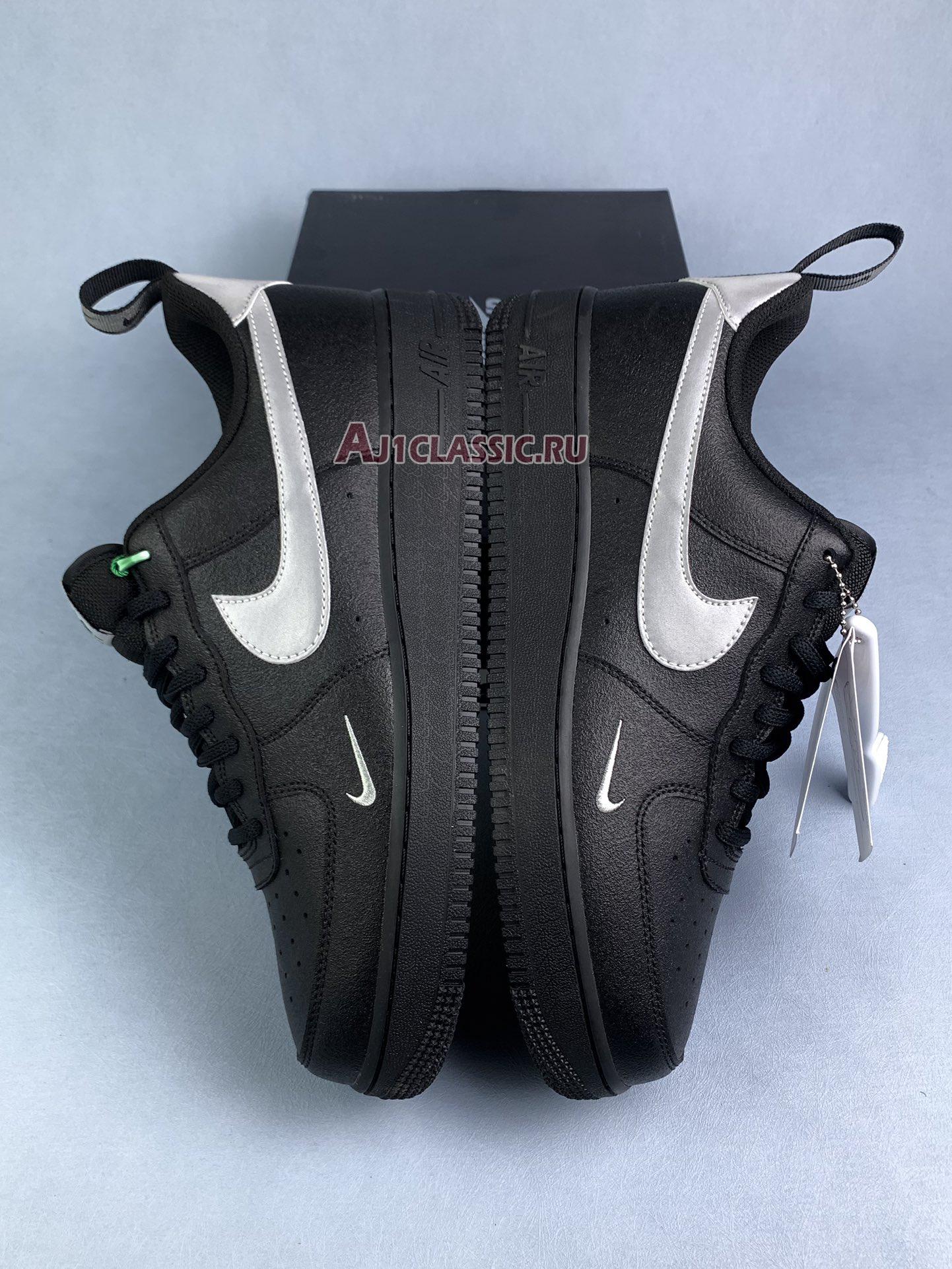 New Nike Air Force 1 Low "07 LV8 UT Black Metallic Silver" DX8967-001 Shoes